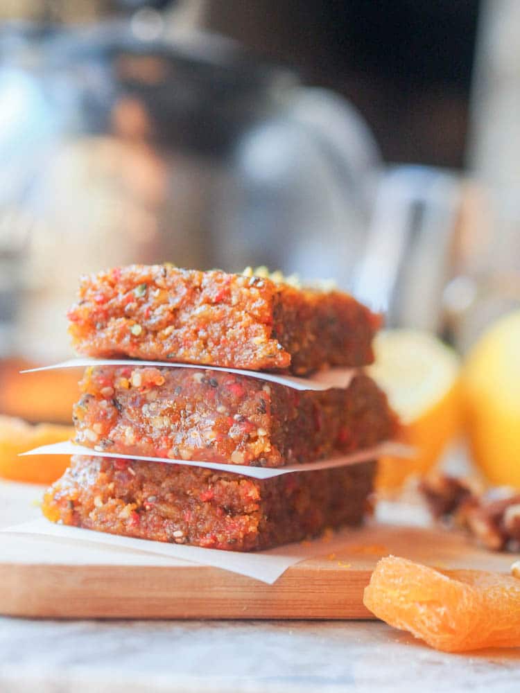 Dried Apricot Bars with Walnuts