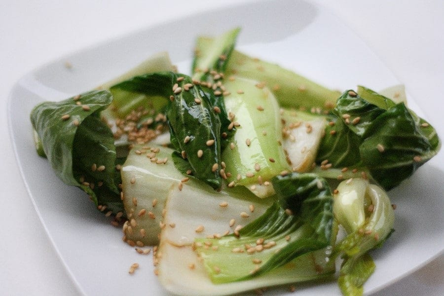 baby bok choy with sesame oil