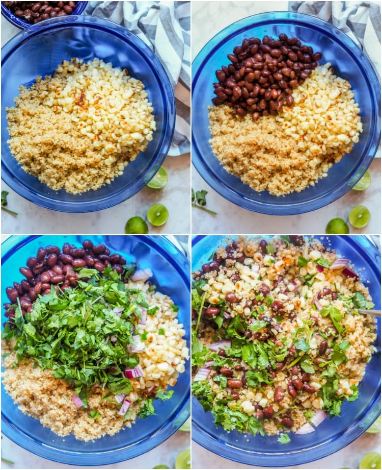 Mexican Quinoa Salad step by step