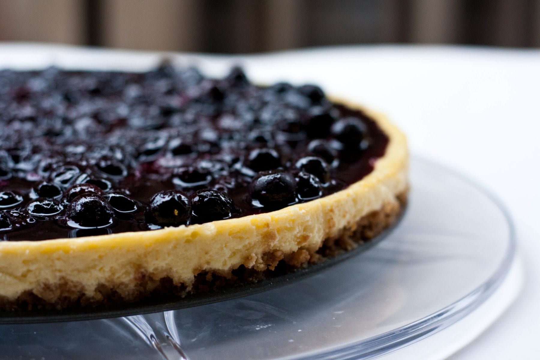 Crème Fraiche Cheesecake with Blueberry Topping