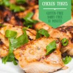 grilled chicken with scallions on a plate