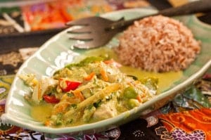Thai Chicken Green Curry {GF, DF} - Avocado Pesto