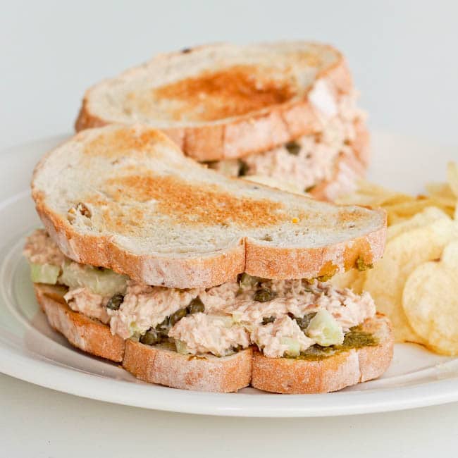 Tuna Pesto Sandwich with Capers