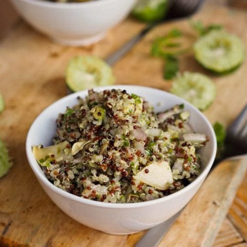 Lime Quinoa with Artichokes and Avocado {Gluten-Free, Vegan}
