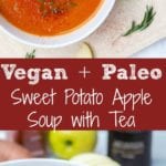 vegan sweet potato soup pin