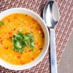 vegan red lentil soup