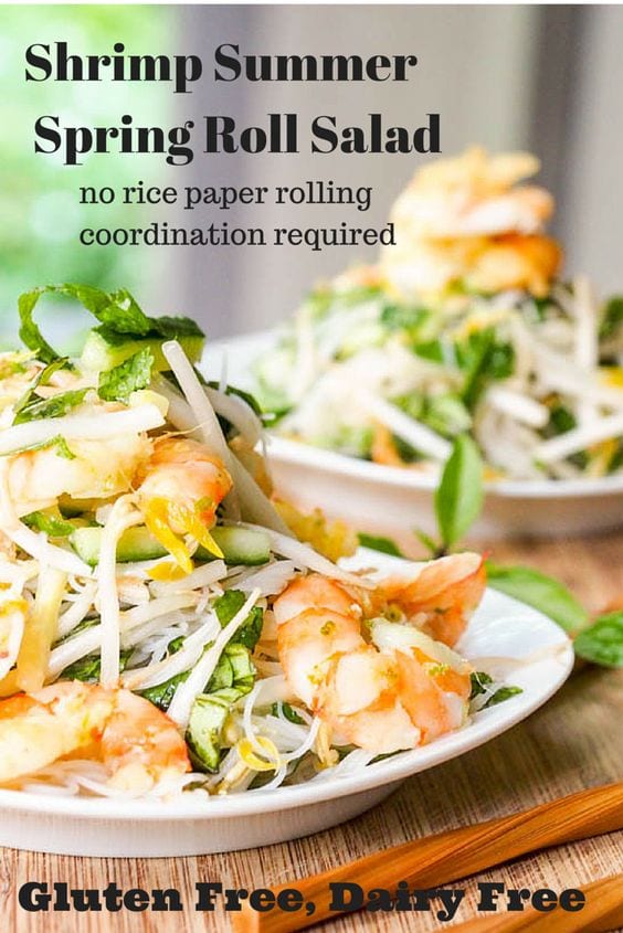 Spring Roll Salad with Shrimp and Herbs {Gluten-Free, Dairy-Free ...