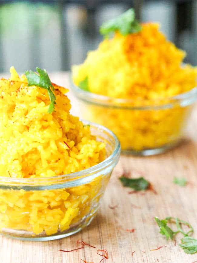 Vegan Saffron Rice Pilaf Recipe {Gluten-Free}