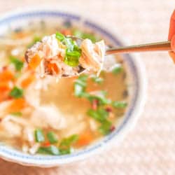 Comforting Chicken and Rice Soup with Homemade Broth