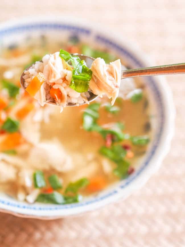 Spoonful of Easy Chicken and Rice Soup