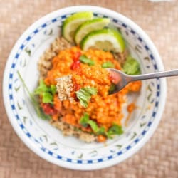 Vegan Lentil Curry with Tomatoes