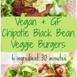 vegan black bean burger pin