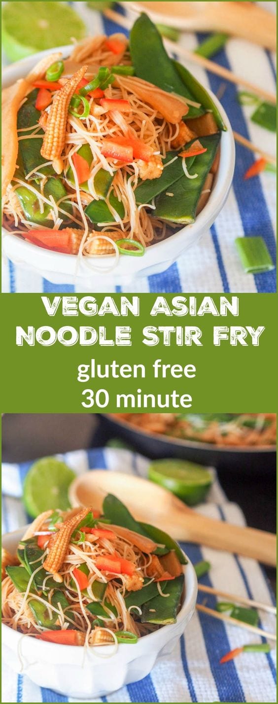 Vegan Asian Stir Fry with Baby Corn, Bamboo Shoots and Snap Peas ...