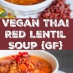 lentil rice soup pin