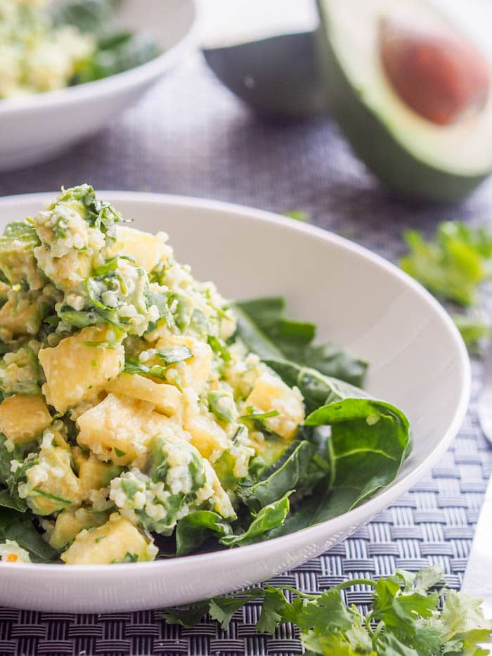 vegan quinoa avocado salad 