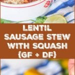 sausage lentil stew pin
