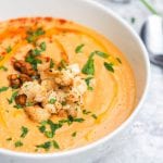 Roasted Cauliflower Soup with Garlic - Gluten Free and Vegan
