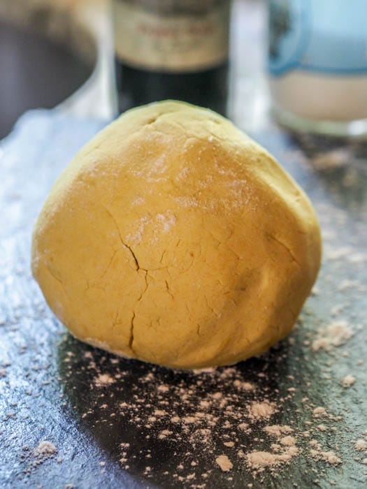 round ball of ravioli dough 