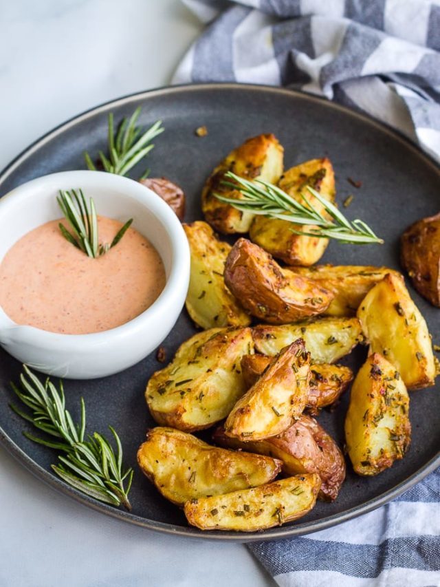Rosemary Roasted Potatoes {GF, Vegan} Recipe