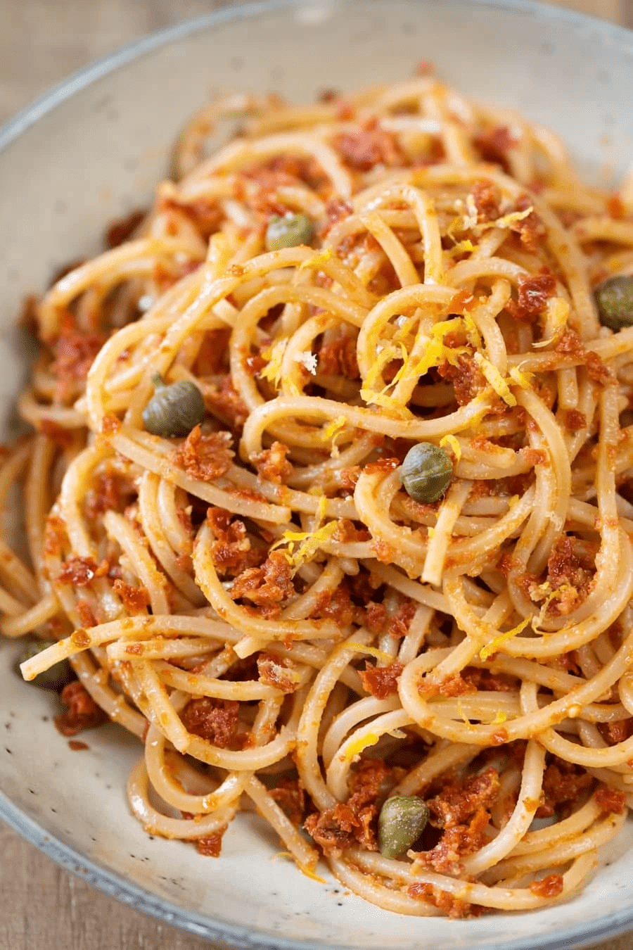 Vegan Sun-dried Tomato Pesto With Capers And Lemon Zest