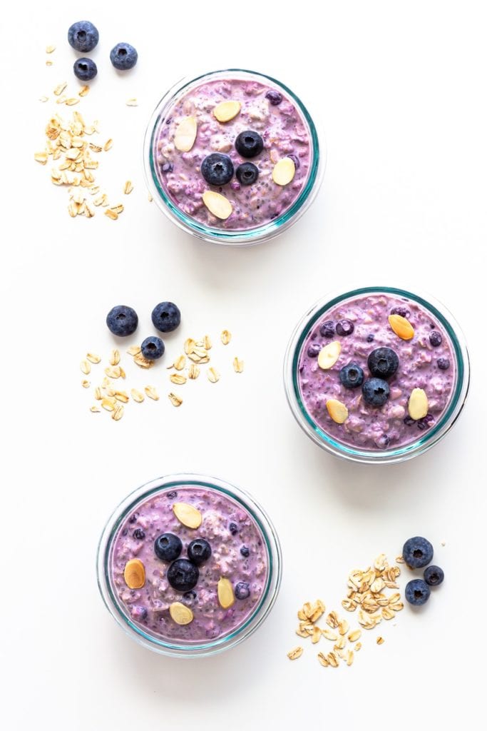 Blueberry Overnight Oats (Healthy Meal Prep Breakfast)
